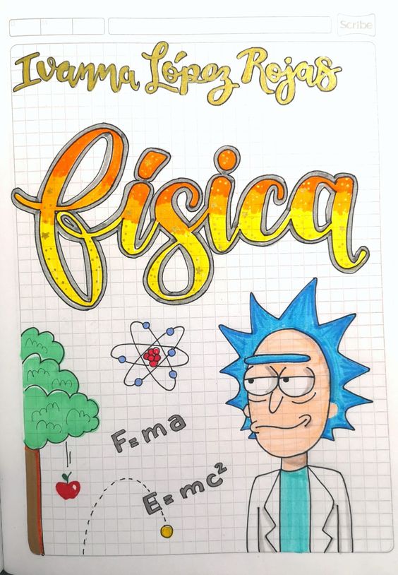 Nuevas portadas para Física con bonitos dibujos fáciles