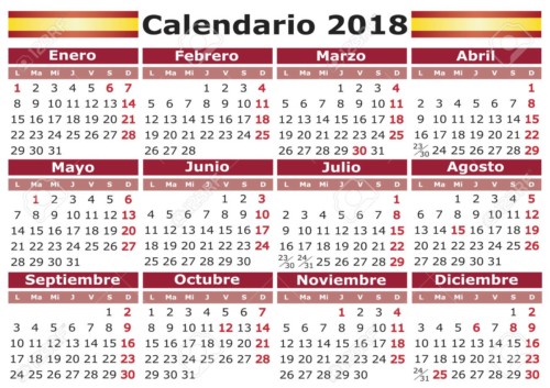 calendarios 2018 para imprimir