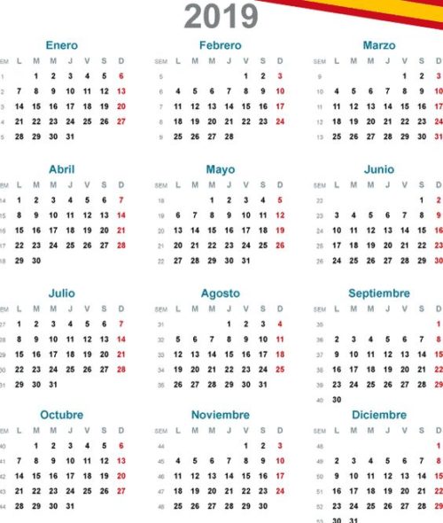 Calendarios 2019 En Imágenes Para Descargar E Imprimir