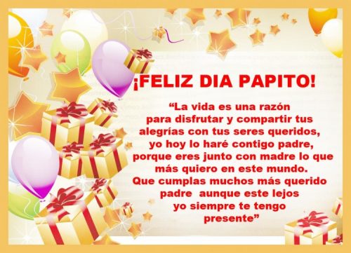 FELIZ CUMPLEANOS PAPÁ Tarjetas , frases e imágenes