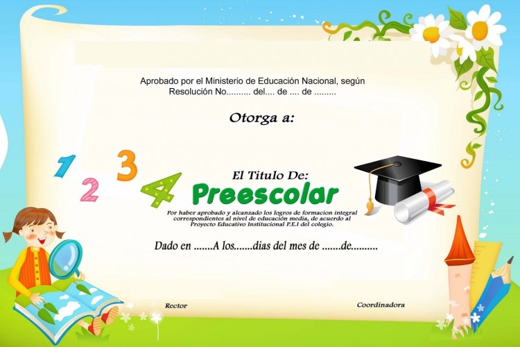 Diplomas infantiles para niños de Preescolar y Primaria con ideas y  mensajes para egresados